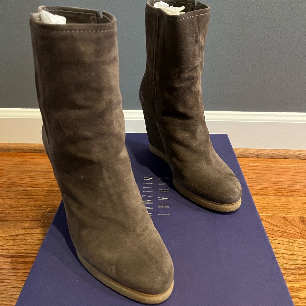 Stuart Weitzman BOOTSCOUT Wedge bootie Seal Velour